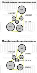 Ролик приводного ремня для автомобилей Ford Focus III (11-) 1.0T опорный верх.