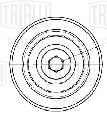 Ролик приводного ремня для автомобилей Ford Focus III (11-) 1.0T опорный верх.