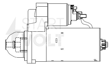 Стартер для автомобилей Mercedes-Benz GLK X204 (08-)/V W447 (14-) 2.1CDI (Start-Stop) 2,2кВт