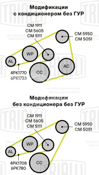 Ролик приводного ремня для автомобилей Toyota Vitz (99-)/Yaris (99-)/Yaris (05-) 1.0i/1.3i/1.5i [1SZ; 2SZ; 3SZ] (опорный) h21 (под ремень 4PK) (CM 1911)