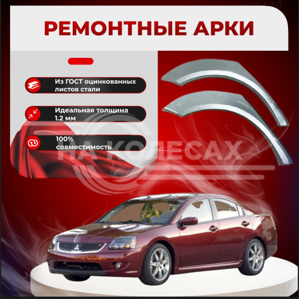 Ремонтные задние арки Mitsubishi Galant 9