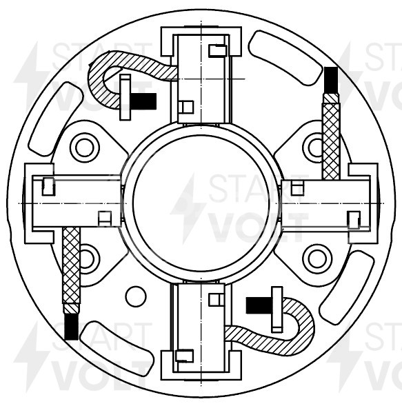 Узел щеточный стартера для автомобилей Ford Transit (14-) 2.2TDCi/Mercedes-Benz W906 Sprinter (06-) 2.1D