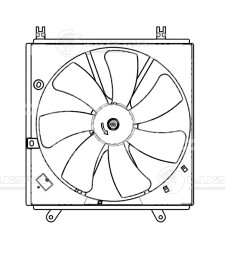 Электровентилятор охлаждения для автомобилей Chery Tiggo (T11) (05-) (с кожухом)