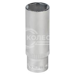 Головка торцевая 1/4" DR шестигранная 13мм глубокая пласт. подвес