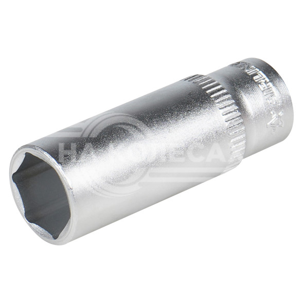Головка торцевая 1/4&quot; DR шестигранная 13мм глубокая пласт. подвес