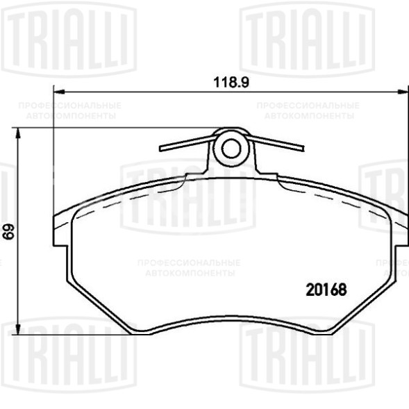 Колодки тормозные дисковые передние для автомобилей Audi 80 (91-)