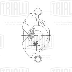 Суппорт тормозной для автомобилей Mazda 6 (02-) передний правый d=57мм (для диска 25мм)