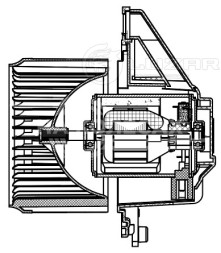 Электровентилятор отопителя для автомобилей Peugeot Expert (16-)/Citroen Jumpy (16-)