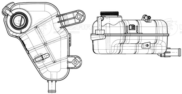 Бачок расширительный охлаждающей жидкости для Chevrolet Aveo T300 (11-)