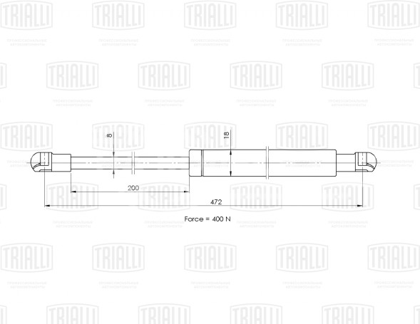 Амортизатор (упор) крышки багажника для автомобиля Citroen C3 (10-)