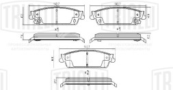 Колодки тормозные дисковые задние для автомобилей Chevrolet Tahoe (07-) / Cadillac Escalade (06-) (PF 4397)