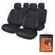 Чехлы для сидений универсальные &quot;MONRO&quot;, 11 пред., повыш. комфорт, жаккард, черн.