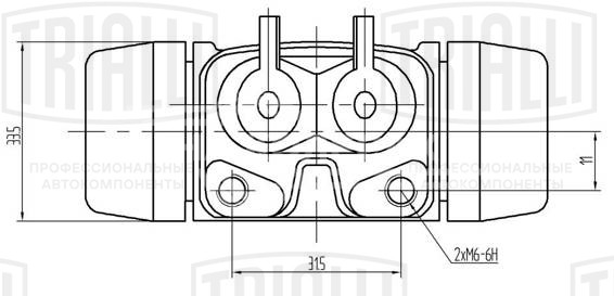 Цилиндр тормозной задний для автомобилей Hyundai Accent (94-) левый d=19мм