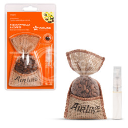 Ароматизатор &quot;Кофе в мешочке со спреем&quot; Французская ваниль и кофе