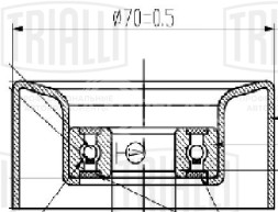 Ролик приводного ремня для автомобилей Mitsubishi Lancer X (07-)/Outlander (12-)/ASX (10-) 1.8i/2.0i/2.4i [4B; 4J] только ролик натяжителя (70x30.5)