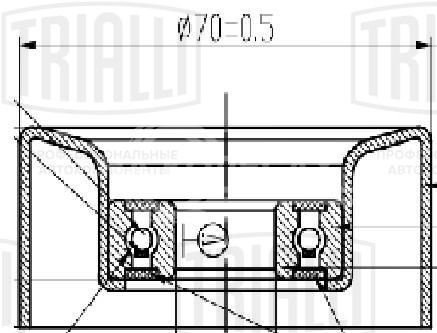 Ролик приводного ремня для автомобилей Mitsubishi Lancer X (07-)/Outlander (12-)/ASX (10-) 1.8i/2.0i/2.4i [4B; 4J] только ролик натяжителя (70x30.5)