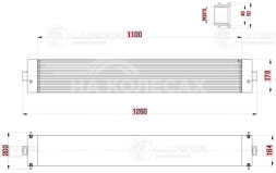 Радиатор масляный для комбайнов КЗС-1218 "Палессе GS12" с дв. ЯМЗ-238, DTA530E, DTA570E