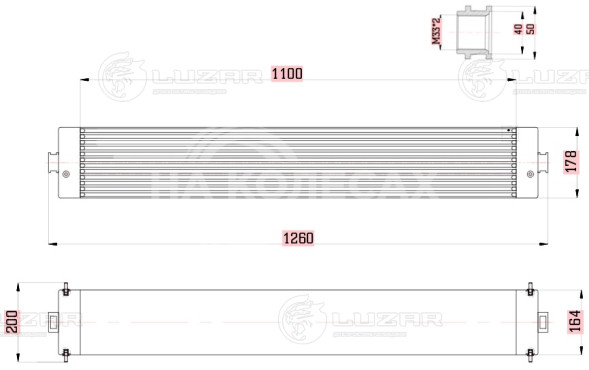 Радиатор масляный для комбайнов КЗС-1218 &quot;Палессе GS12&quot; с дв. ЯМЗ-238, DTA530E, DTA570E