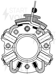Узел щеточный стартера для автомобилей Лада 2110-2112/ГАЗ/УАЗ с двигателем ЗМЗ-405/406/409 (тип Iskra)