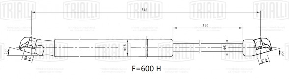 Амортизатор (упор) крышки багажника для автомобиля Kia Sportage (15-)
