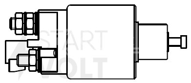 Реле втягивающее стартера для автомобилей Chevrolet Captiva C140 (11-)/Opel Antara (10-) 3.0i