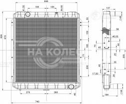 Радиатор охлаждения для автомобилей КАМАЗ 4308