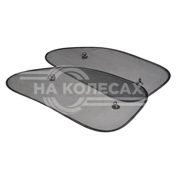 Шторки солнцезащитные 65*38см на боковые стекла, компл. 2 шт., черные