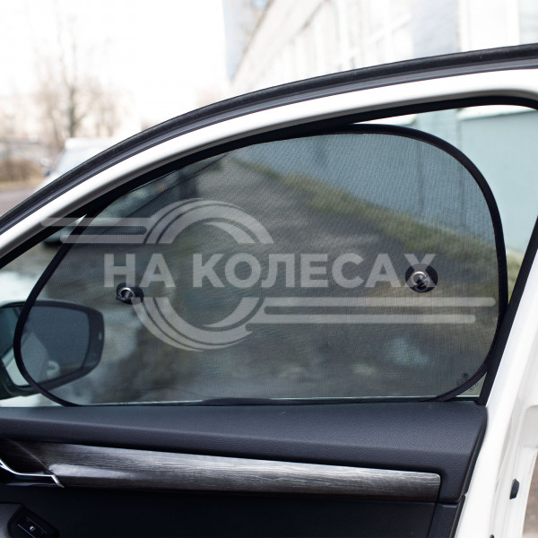 Шторки солнцезащитные 65*38см на боковые стекла, компл. 2 шт., черные