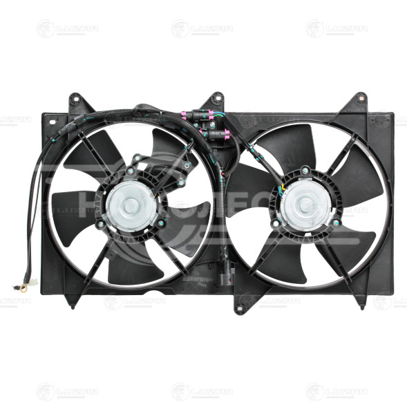 Электровентилятор охлаждения для автомобилей Chery Fora (A21) (06-) (2 вентилятора) (с кожухом)