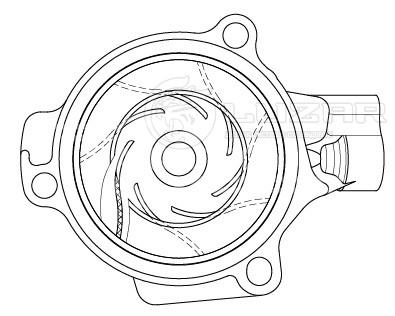 Насос водяной для автомобилей VW Tiguan (16-)/Transporter T6 (16-) 2.0TDI [EA288] (без шторки)