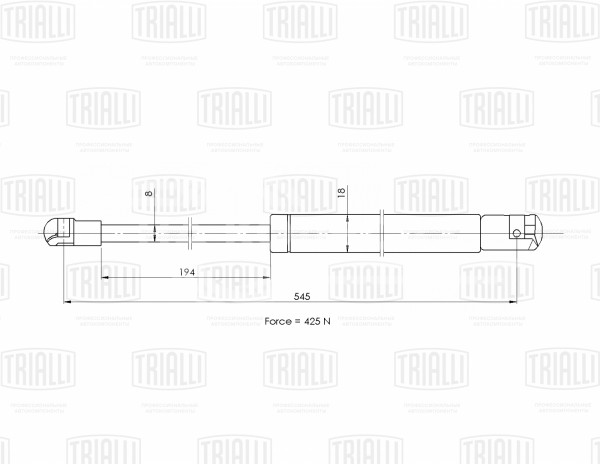 Амортизатор (упор) крышки багажника для автомобиля Citroen C4 (04-) хетчбэк