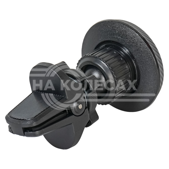 Держатель для телефона автомобильный в дефлектор прищепка с гайкой магнитный круглый регулируемый