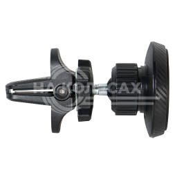 Держатель для телефона автомобильный в дефлектор прищепка с гайкой магнитный круглый регулируемый