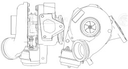 Турбокомпрессор для а/м Mercedes-Benz Sprinter (00-) [OM 611] (тип GT1852V )