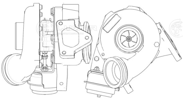 Турбокомпрессор для а/м Mercedes-Benz Sprinter (00-) [OM 611] (тип GT1852V )