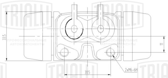 Цилиндр тормозной задний для автомобилей Hyundai Accent (94-) правый d=19мм