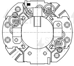 Узел щеточный стартера для автомобилей Hyundai Accent II (00-)/Getz (02-) 1.4i/1.5i (тип Mitsubishi)