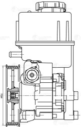 Насос ГУР для автомобилей Mercedes-Benz Sprinter (W906)/Viano (W639) (03-) 2.1D [OM651]