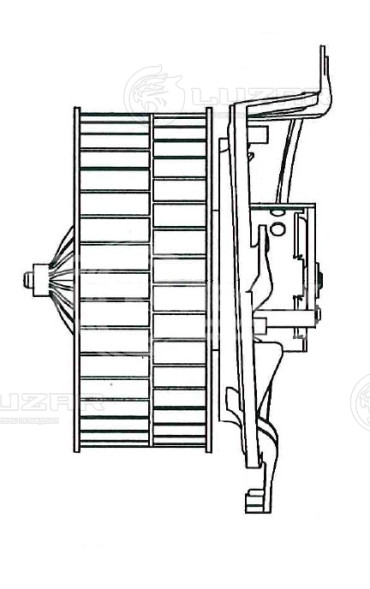 Электровентилятор отопителя для автомобилей Mercedes-Benz E (W210) (95-) (auto A/C)
