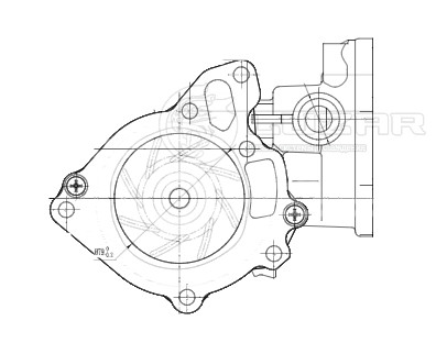 Насос водяной для автомобилей Mitsubishi Pajero Sport (08-)/L200 (06-) 2.5D