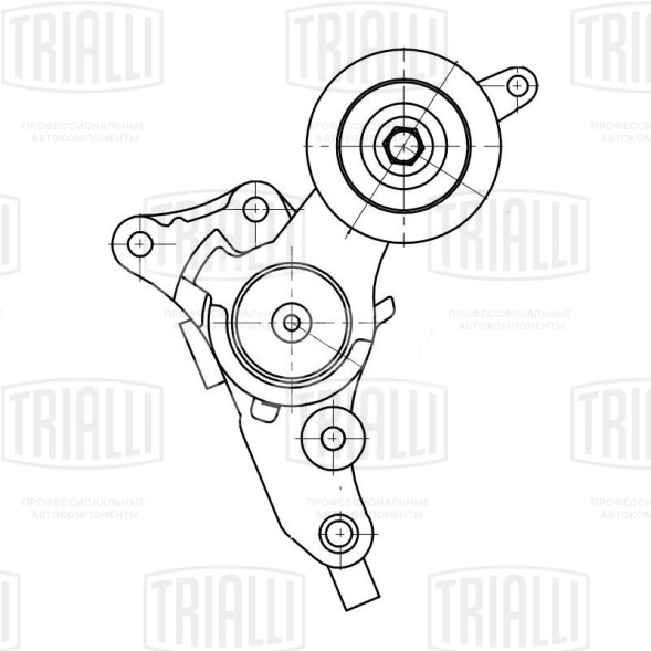 Ролик приводного ремня с натяжным механизмом для автомобилей Toyota Hilux (97-)/Land Cruiser Prado (02-) 2.5d/3.0d [KD]