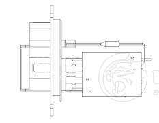 Резистор электровентилятора отопителя для автомобилей Chrysler Voyager IV (01-)/Dodge Caravan IV (01-) (manual A/C)