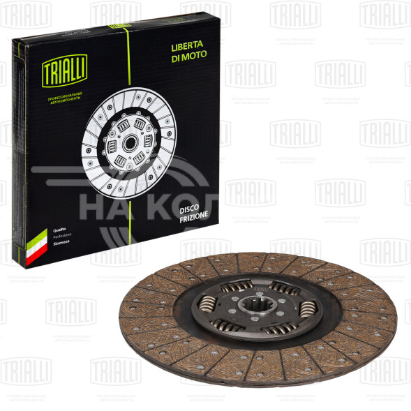 Диск сцепления ведомый для автомобилей КамАЗ 4308 43253 43255 (КПП-ZF-6S-1000/141, 142 144 152/дв. Cummins 6ISBe 185 210/MF-395)