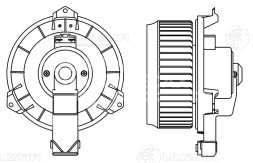 Электровентилятор отопителя для автомобилей Toyota Land Cruiser Prado (02-) (RHD)