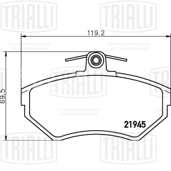 Колодки тормозные для автомобилей Audi A4 (B5) (94-) дисковые передние для тормозной системы TRW