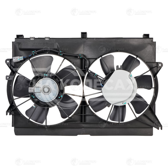 Электровентилятор охлаждения для автомобилей Toyota Avensis (03-) 2.0i/2.4i (2 вент.) (с кожухом)