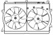 Электровентилятор охлаждения для автомобилей Toyota Avensis (03-) 2.0i/2.4i (2 вент.) (с кожухом)