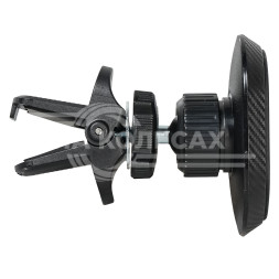 Держатель для телефона автомобильный в дефлектор прищепка с гайкой магнитный овальный регулируемый