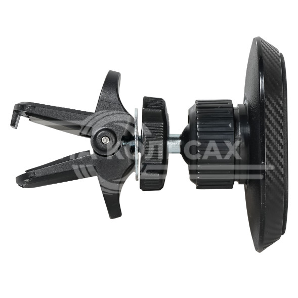 Держатель для телефона автомобильный в дефлектор прищепка с гайкой магнитный овальный регулируемый