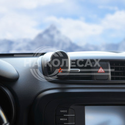 Держатель для телефона автомобильный в дефлектор прищепка с гайкой магнитный овальный регулируемый